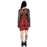 Chemical Black Anouka Red Tartan Check Punk Rock Playsuit