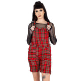 Chemical Black Anouka Red Tartan Check Punk Rock Playsuit