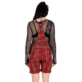 Chemical Black Anouka Red Tartan Check Punk Rock Playsuit