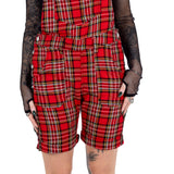 Chemical Black Anouka Red Tartan Check Punk Rock Playsuit