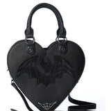 Banned Apparel Dreamology Heart Bat Handbag – Black Gothic Alternative Bag