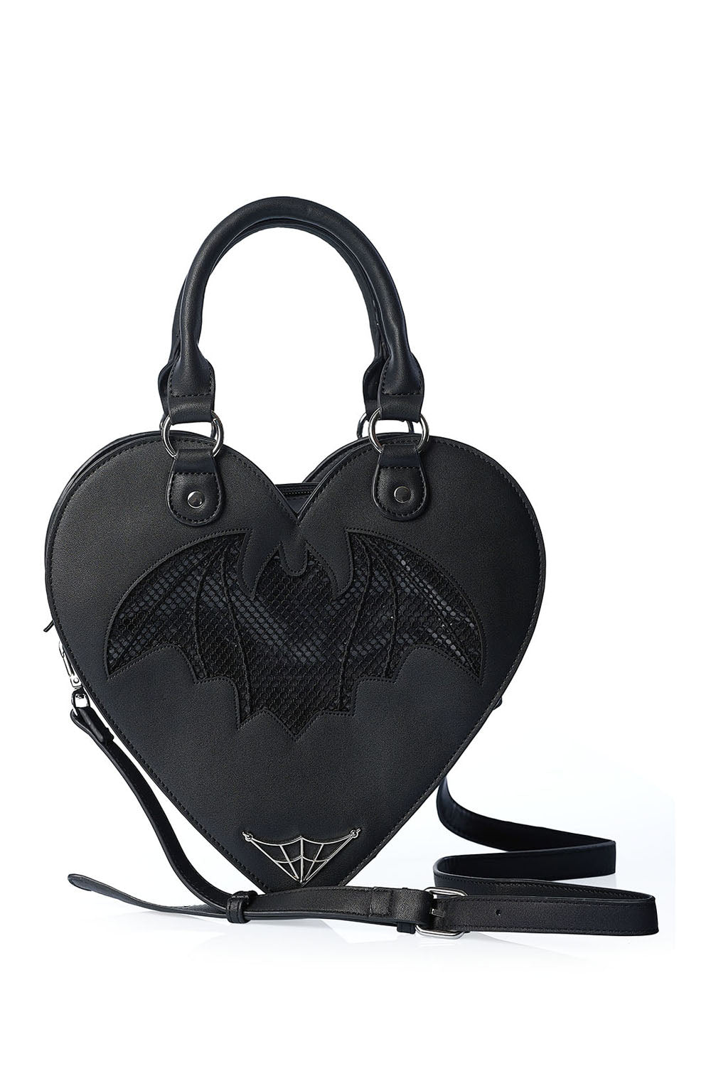 Banned Apparel Dreamology Heart Bat Handbag – Black Gothic Alternative Bag