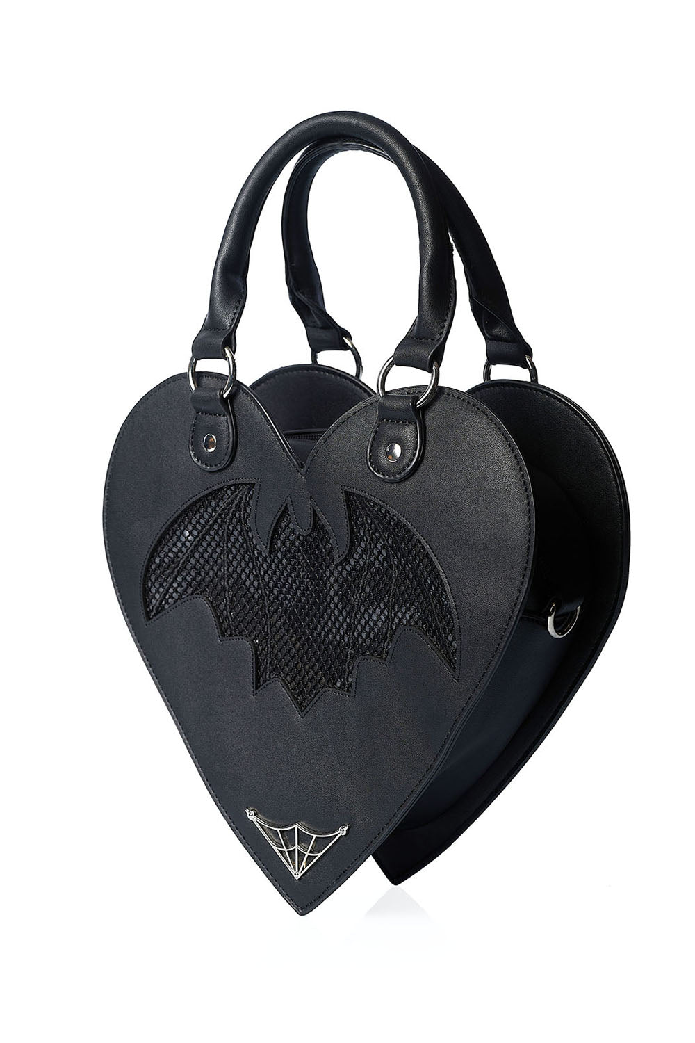 Banned Apparel Dreamology Heart Bat Handbag – Black Gothic Alternative Bag