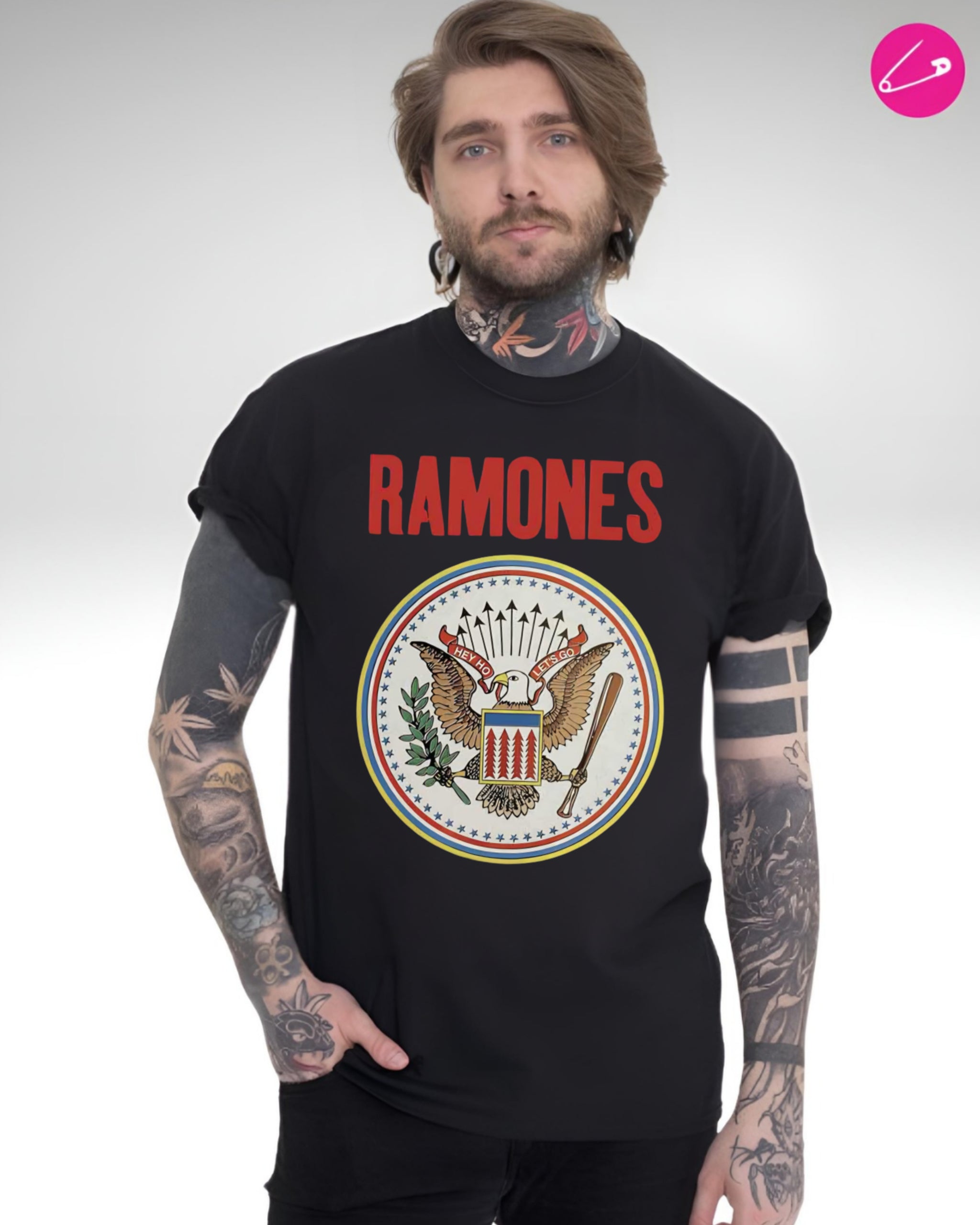 Ramones Full Colour Seal Punk Rock Gothic Alternative Skater Grunge Emo TShirt