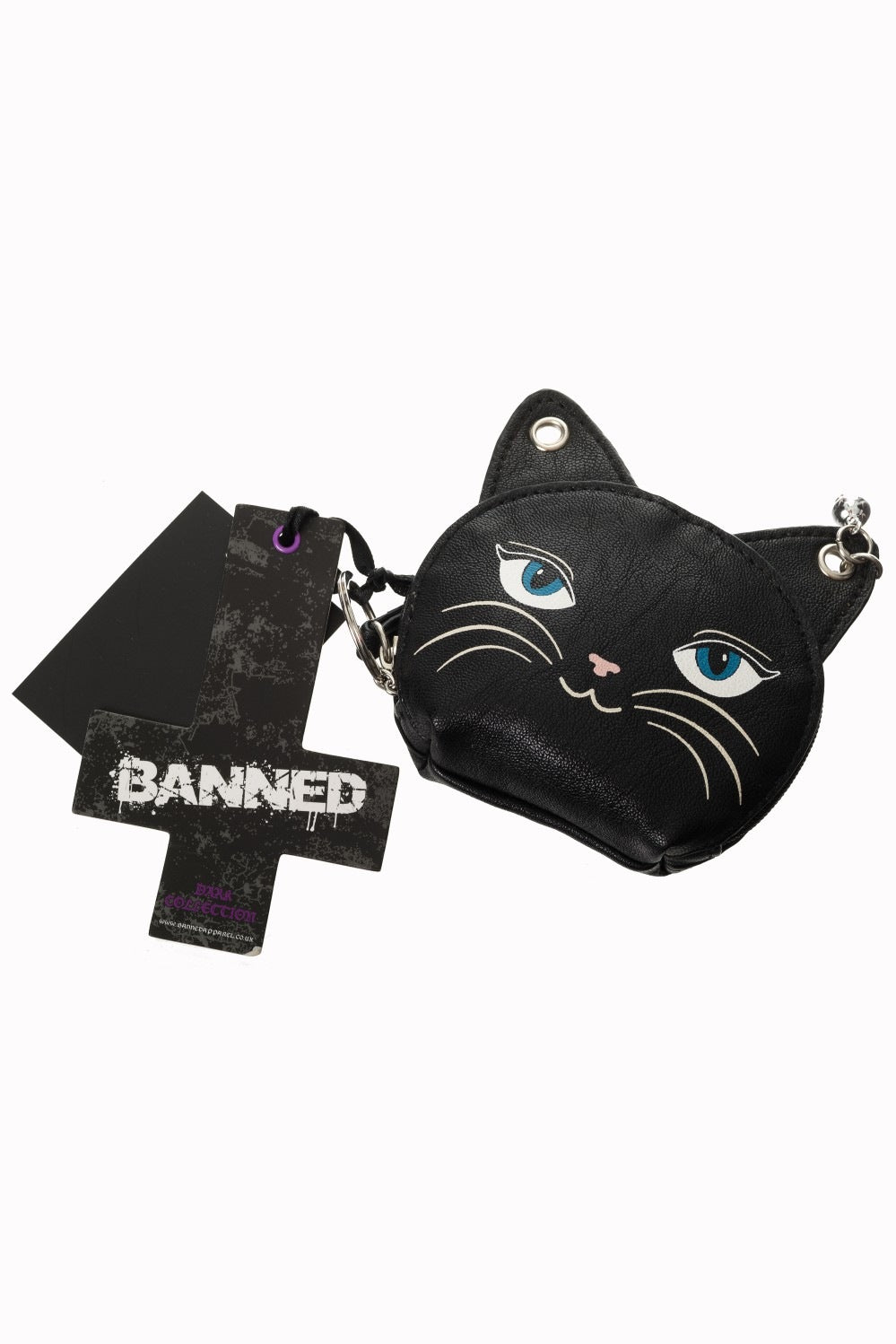 Banned Apparel Feminine Feline Alternative Gothic Punk Rock Grunge Coin Purse