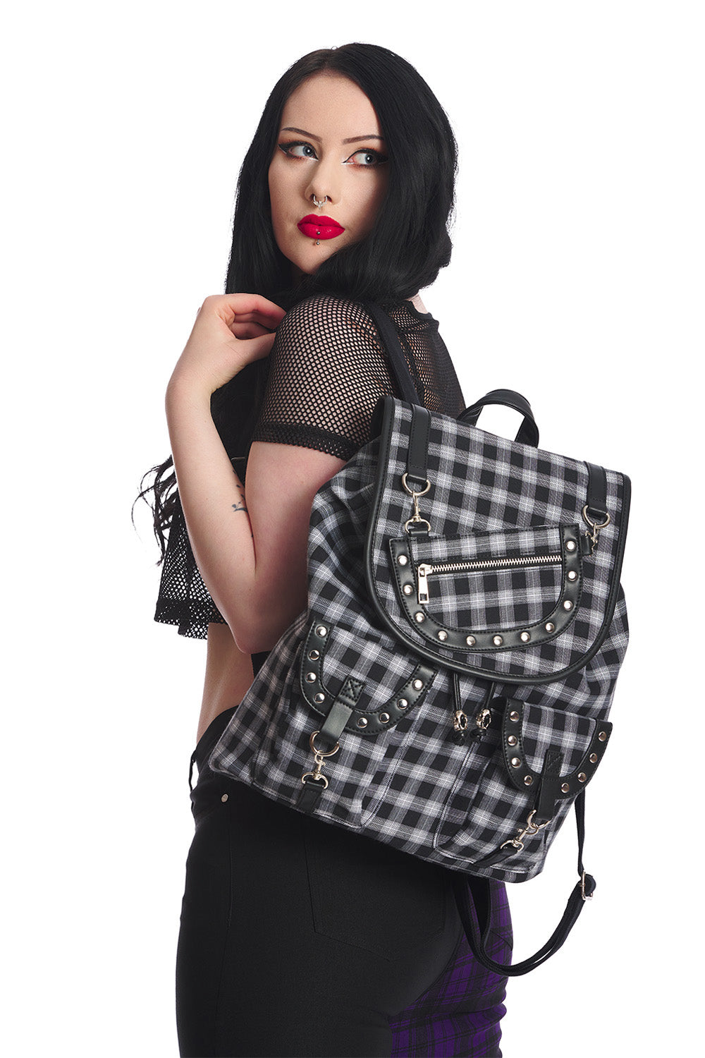 Banned Apparel Black & White Yamy Backpack