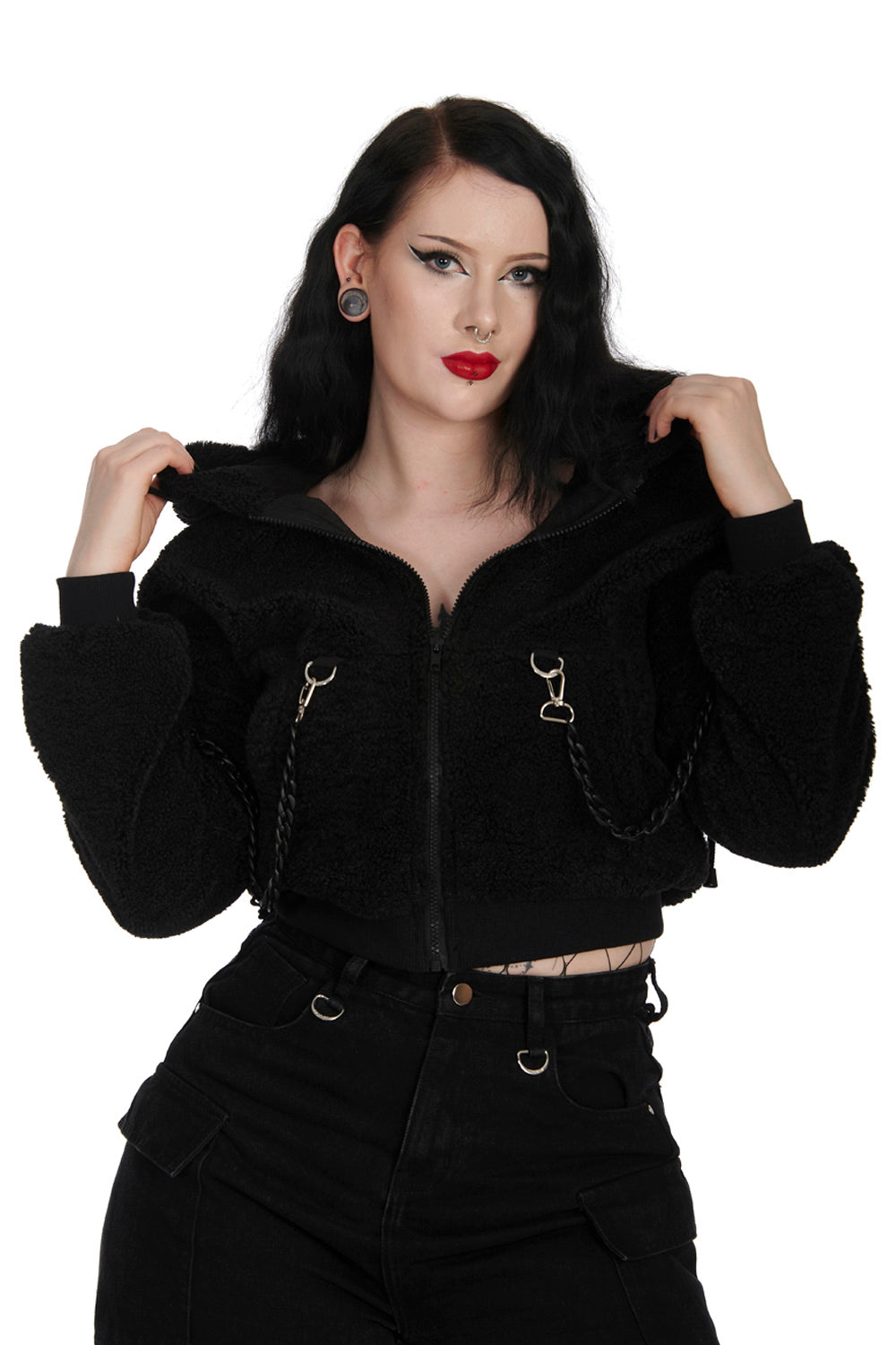 Banned Apparel Black Vinnie The Bunny Hoodie Jacket