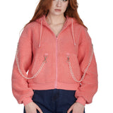 Banned Apparel Pink Vinnie The Bunny Hoodie Jacket