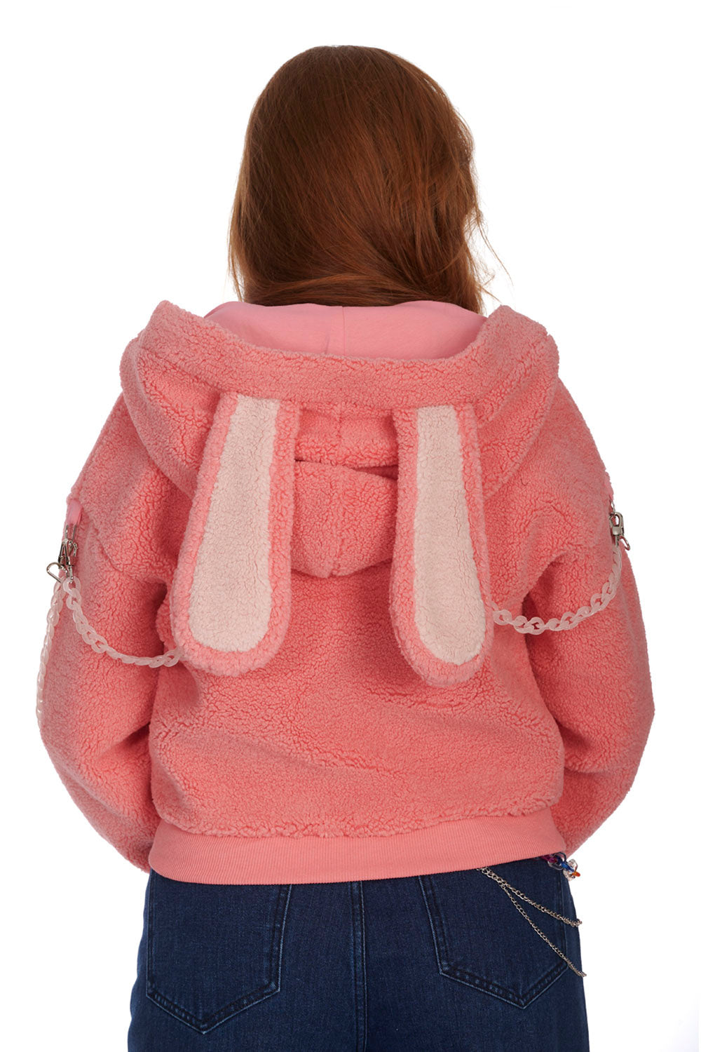 Banned Apparel Pink Vinnie The Bunny Hoodie Jacket