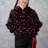 Banned Alternative Meowgical Girl Hoodie Black Red Gothic Kawaii Cat Ears Jacket