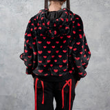 Banned Alternative Meowgical Girl Hoodie Black Red Gothic Kawaii Cat Ears Jacket