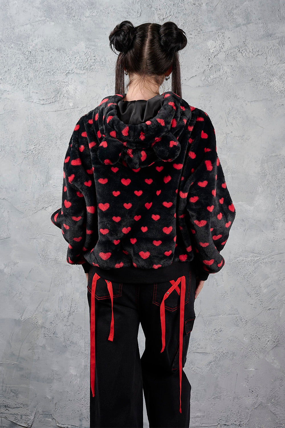 Banned Alternative Meowgical Girl Hoodie Black Red Gothic Kawaii Cat Ears Jacket