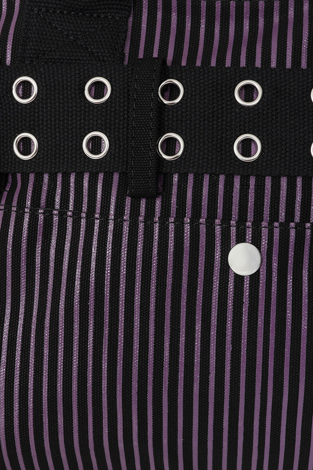 Banned Apparel Sweet Revenge Bag Black & Purple Striped Punk Goth Alternative Shoulder Bag