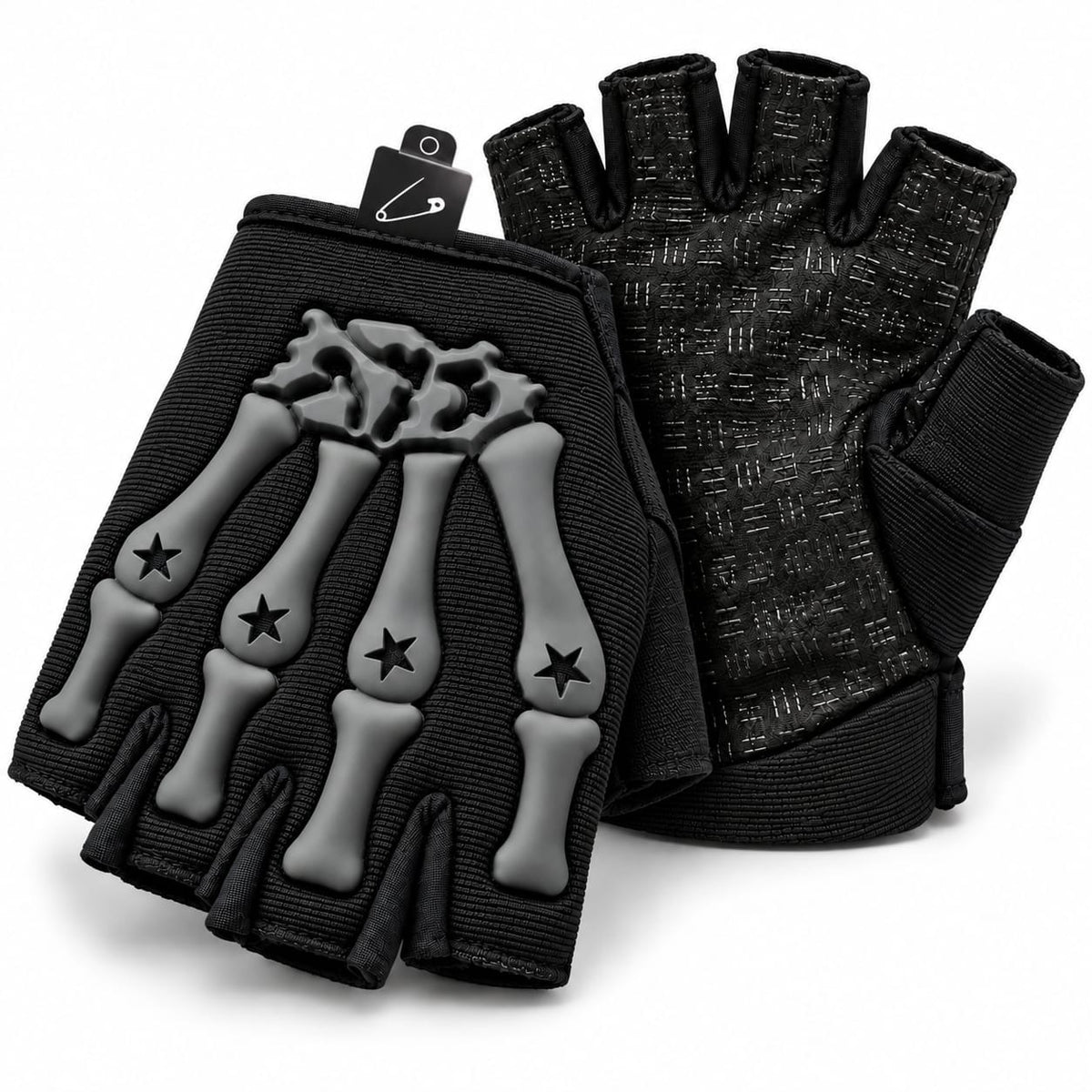 Black Jimskele Alternative Punk Emo Fingerless Gloves