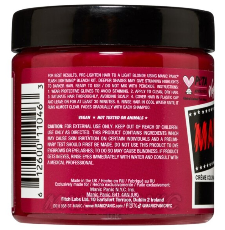 Manic Panic High Voltage Classic Gothic Grunge Punk Hair Colour Cleo Rose 118ml1