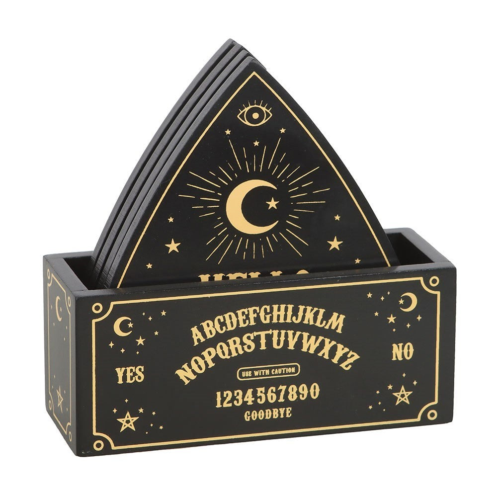 Black Talking Board Planchette Coaster Set of 4 Emo Gothic Alternative Punk1