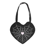 spiderweb Heart Tote Bag Emo Alt Pastel Goth Alternative Punk Metal1