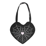 spiderweb Heart Tote Bag Emo Alt Pastel Goth Alternative Punk Metal1