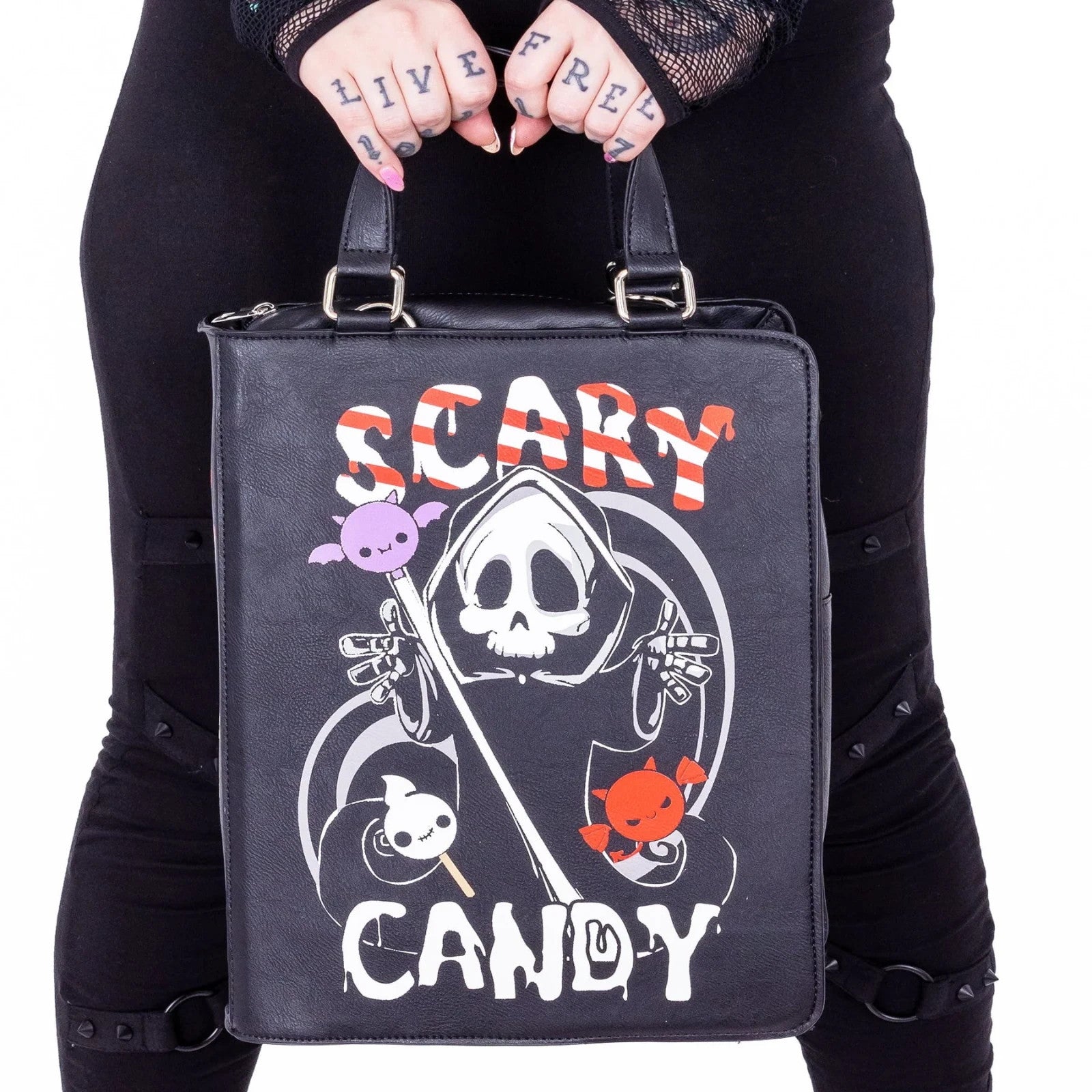 Heartless Death Candy Handbag Emo Punk Goth Alternative Spooky Cute2