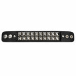 Mina 2 Row Silver Studded Alternative Gothic Punk Rock Grunge Occult Wristband2