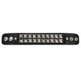 Mina 2 Row Silver Studded Alternative Gothic Punk Rock Grunge Occult Wristband2