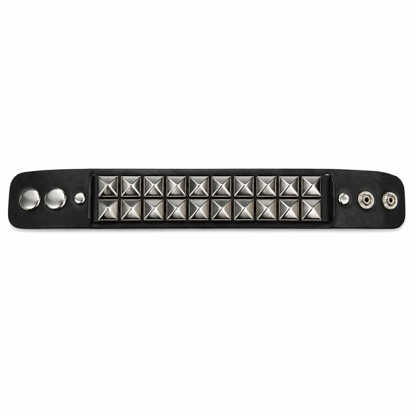 Mina 2 Row Silver Studded Alternative Gothic Punk Rock Grunge Occult Wristband2