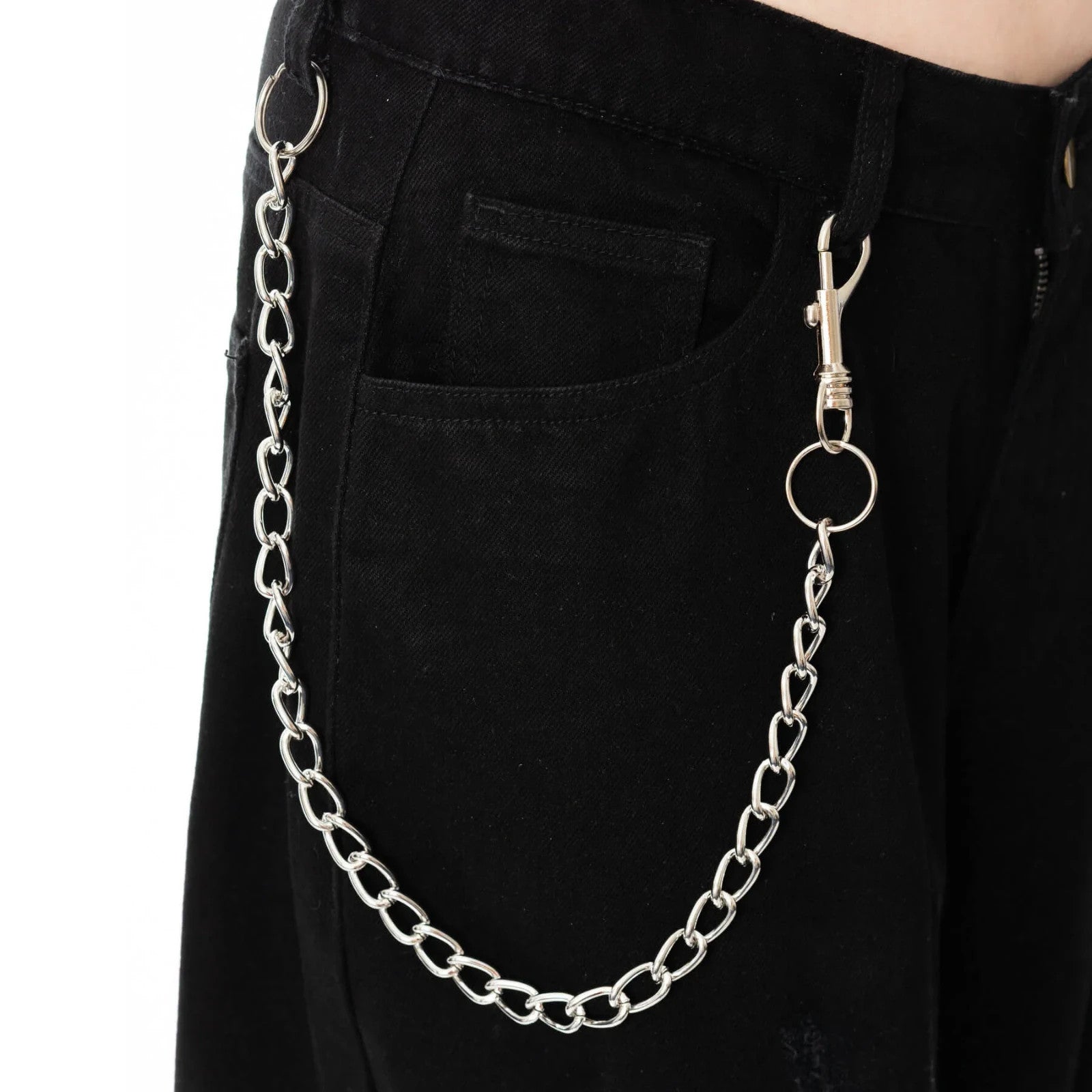 Poizen Industries Void Alternative Gothic Grunge Occult Skater Trouser Chain0