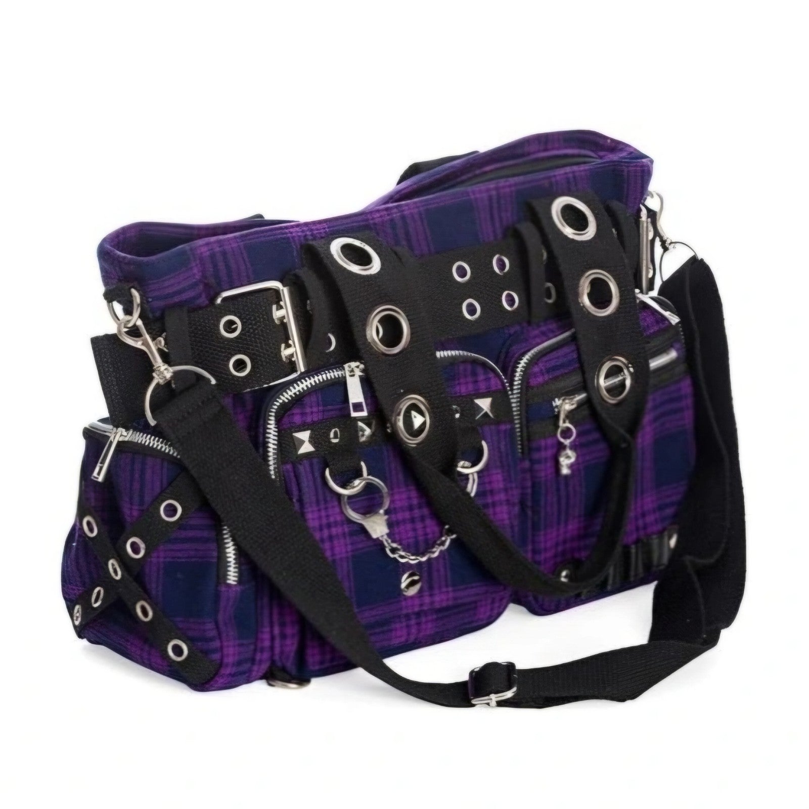 Banned Apparel Purple Alternative Gothic Punk Rock Occult Grunge Camdyn Handbag1