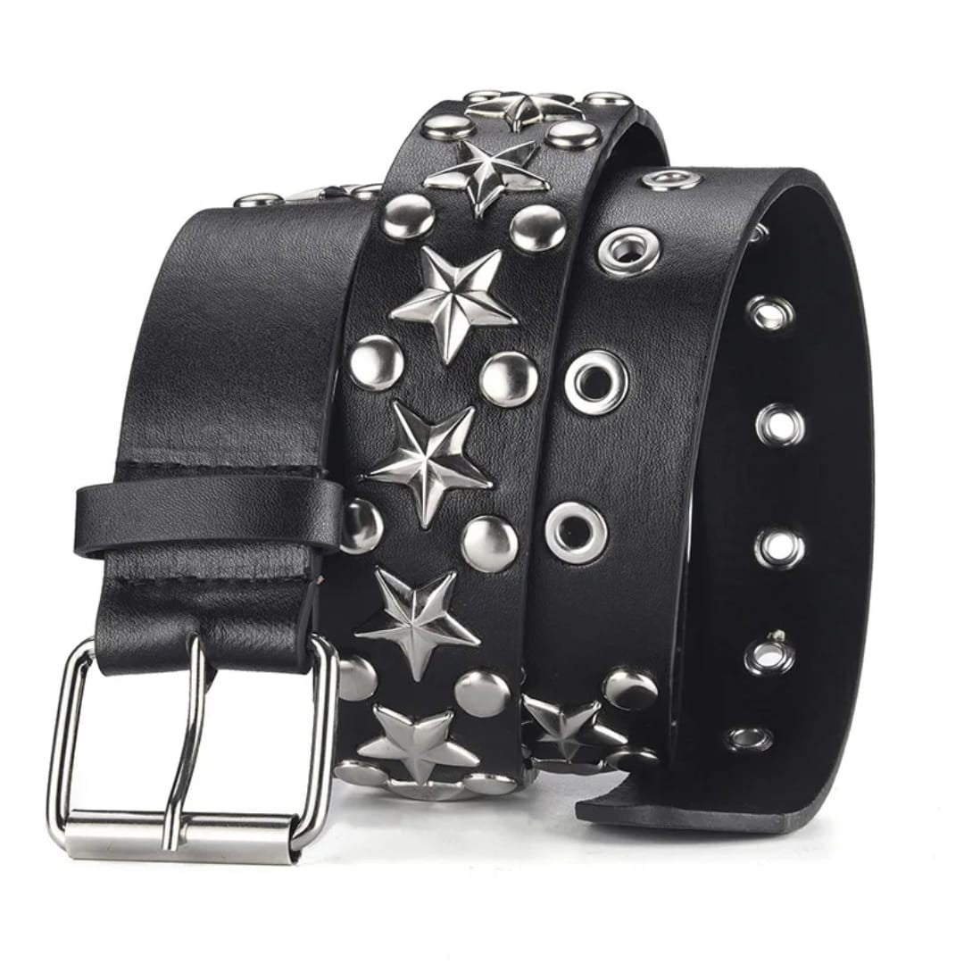 Star Alternative Gothic Punk Rock Skater Grunge Occult Metal Mosher Stud Belt2