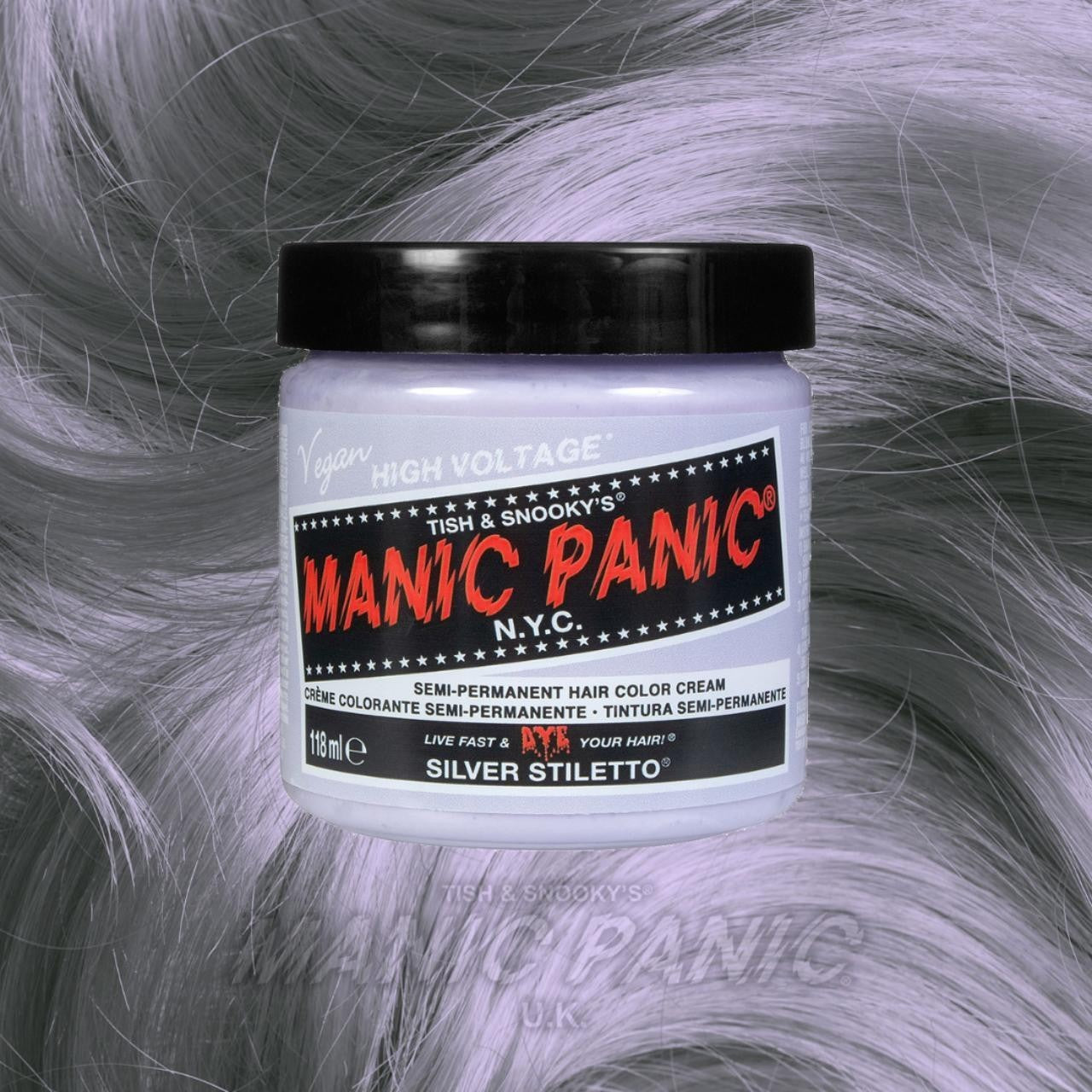 Manic Panic High Voltage Classic Hair Colour Gothic Grunge Silver Stiletto 118ml0