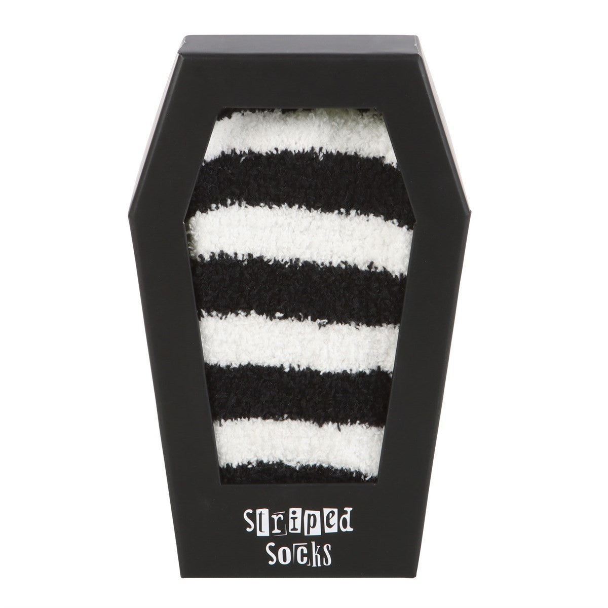 Alternative Emo Punk Striped Socks In Coffin Gift Box3