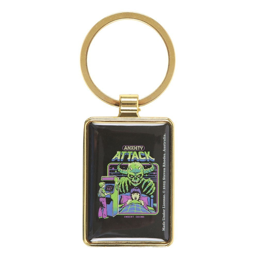 Steven Rhodes Anxiety Attack Occult Emo Punk Alt Art Keyring Chain Accessory2