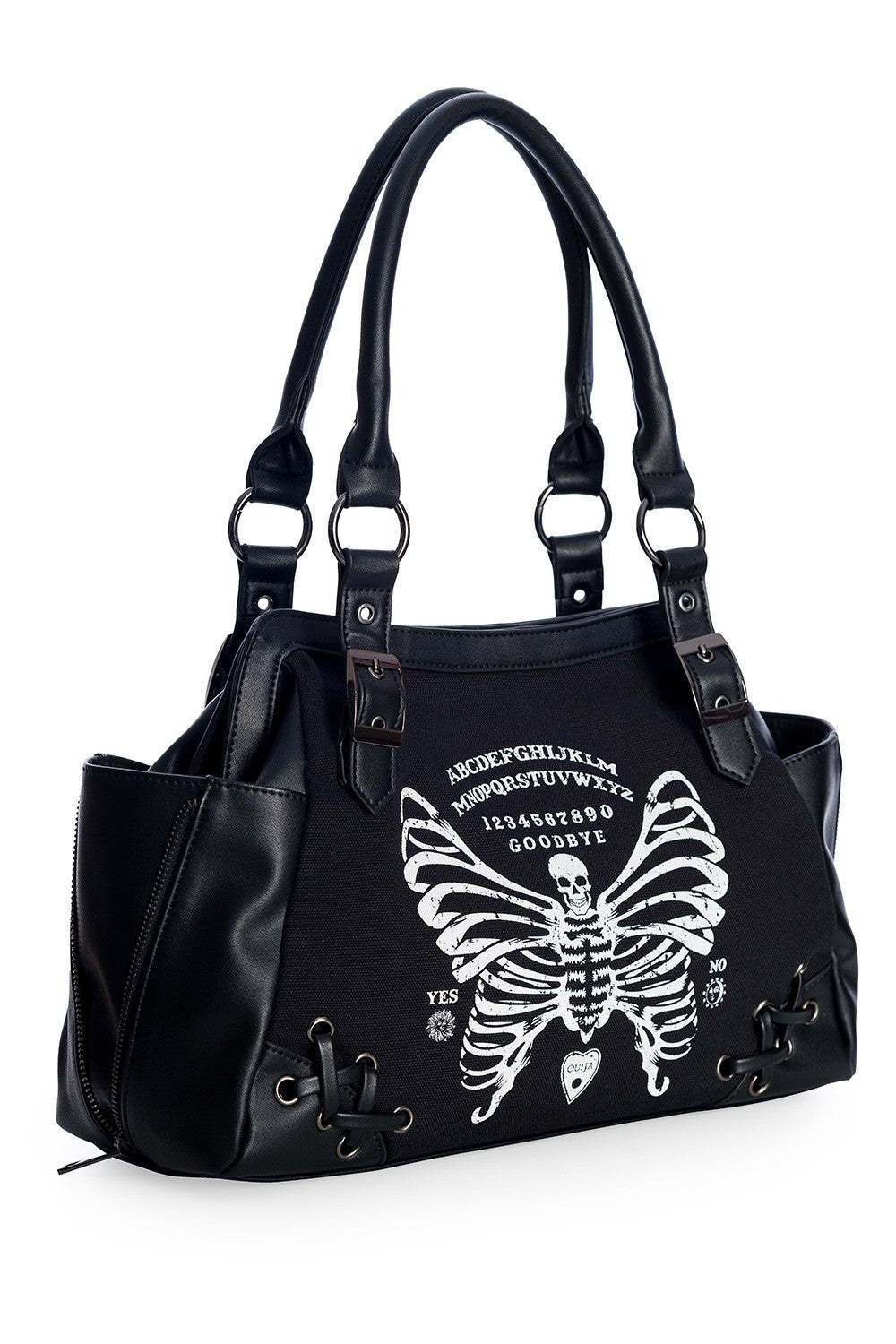 Banned Apparel Skeleton Butterfly Emo Goth Punk Handbag2