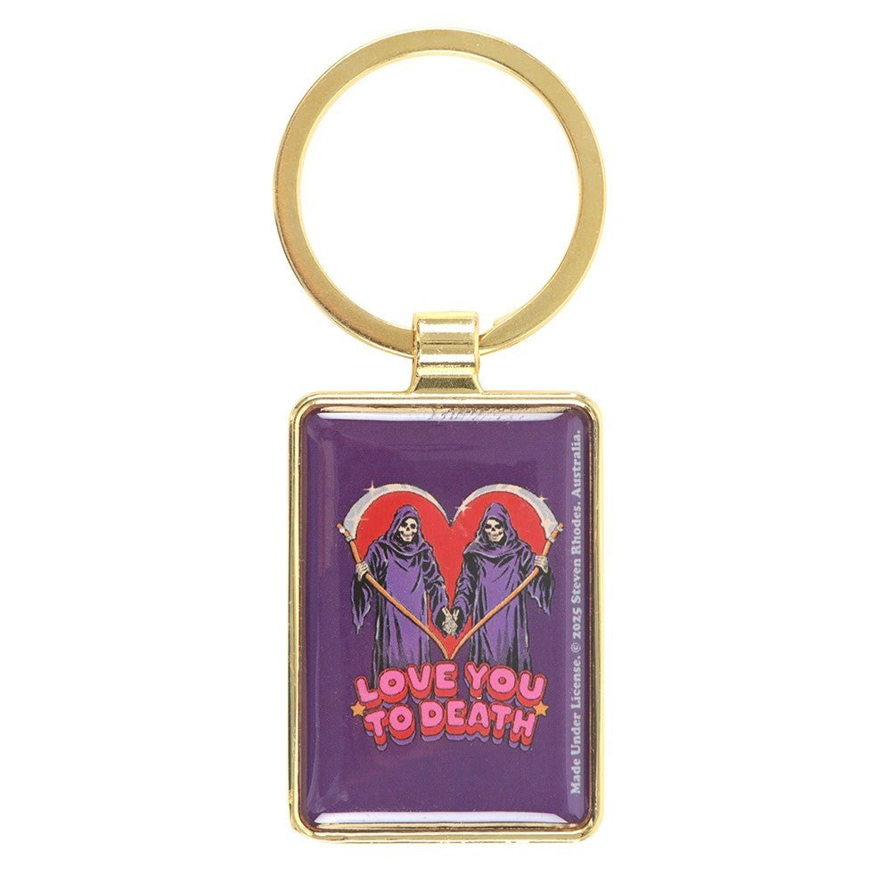 Steven Rhodes Love You To Death Occult Emo Punk Alt Art Keyring Chain Accessory1