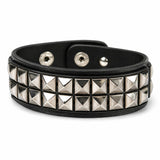 Mina 2 Row Silver Studded Alternative Gothic Punk Rock Grunge Occult Wristband1