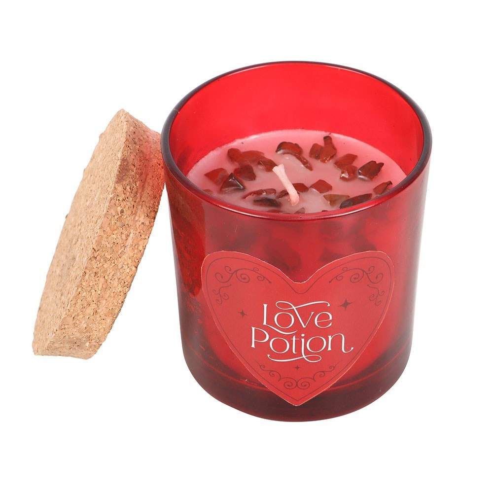 Gothic Love Potion Raspberry Crystal Chip Candle Best Seller1