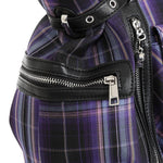 Banned Apparel Purple Tartan Rise Up Rock Punk Alt Handbag4