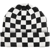 Beechfield Checkerboard Black and White Beanie Alternative Emo Punk Goth Skater0
