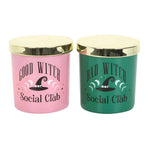 Set of 2 Good Witch and Bad Witch Scented Candles Alternative Pastel Goth2