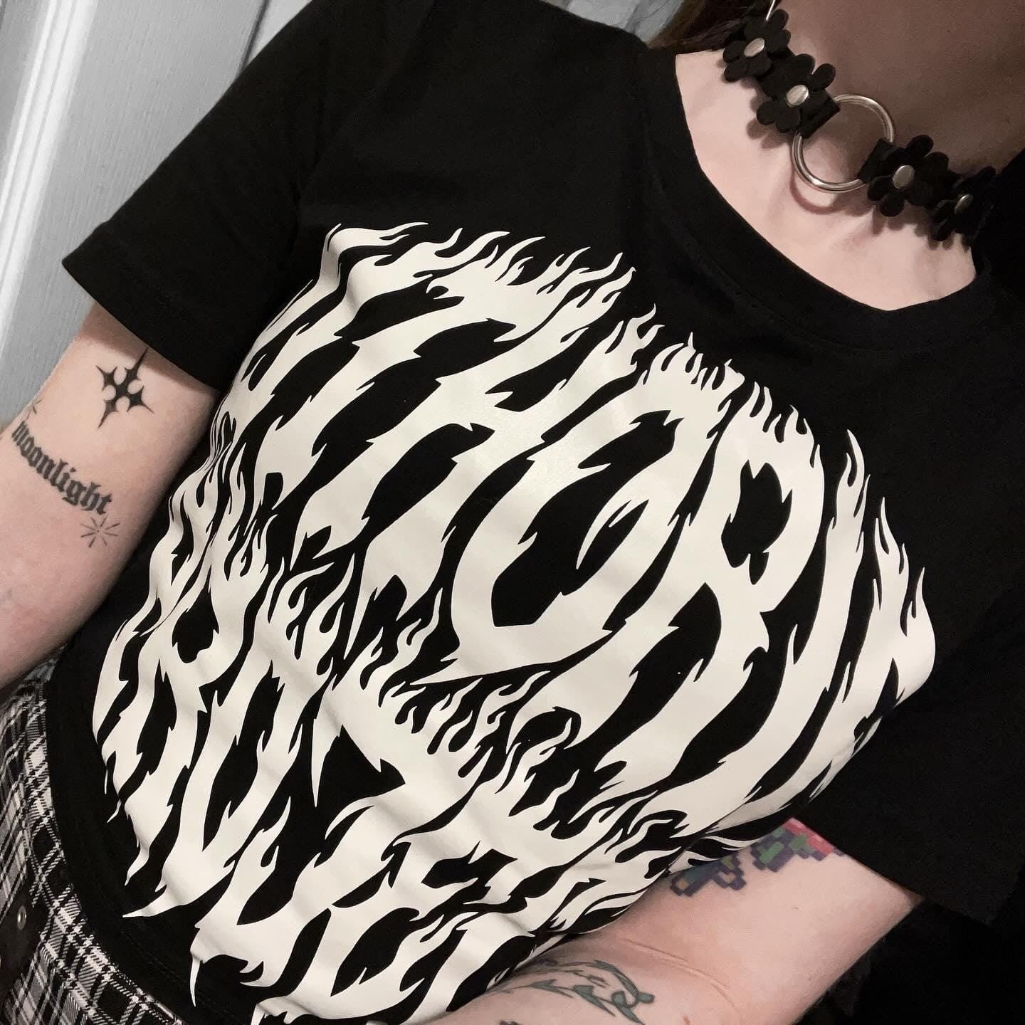 Black Floral Alt choker Alternative Emo Gothic Punk Rock Skater Grunge Occult4
