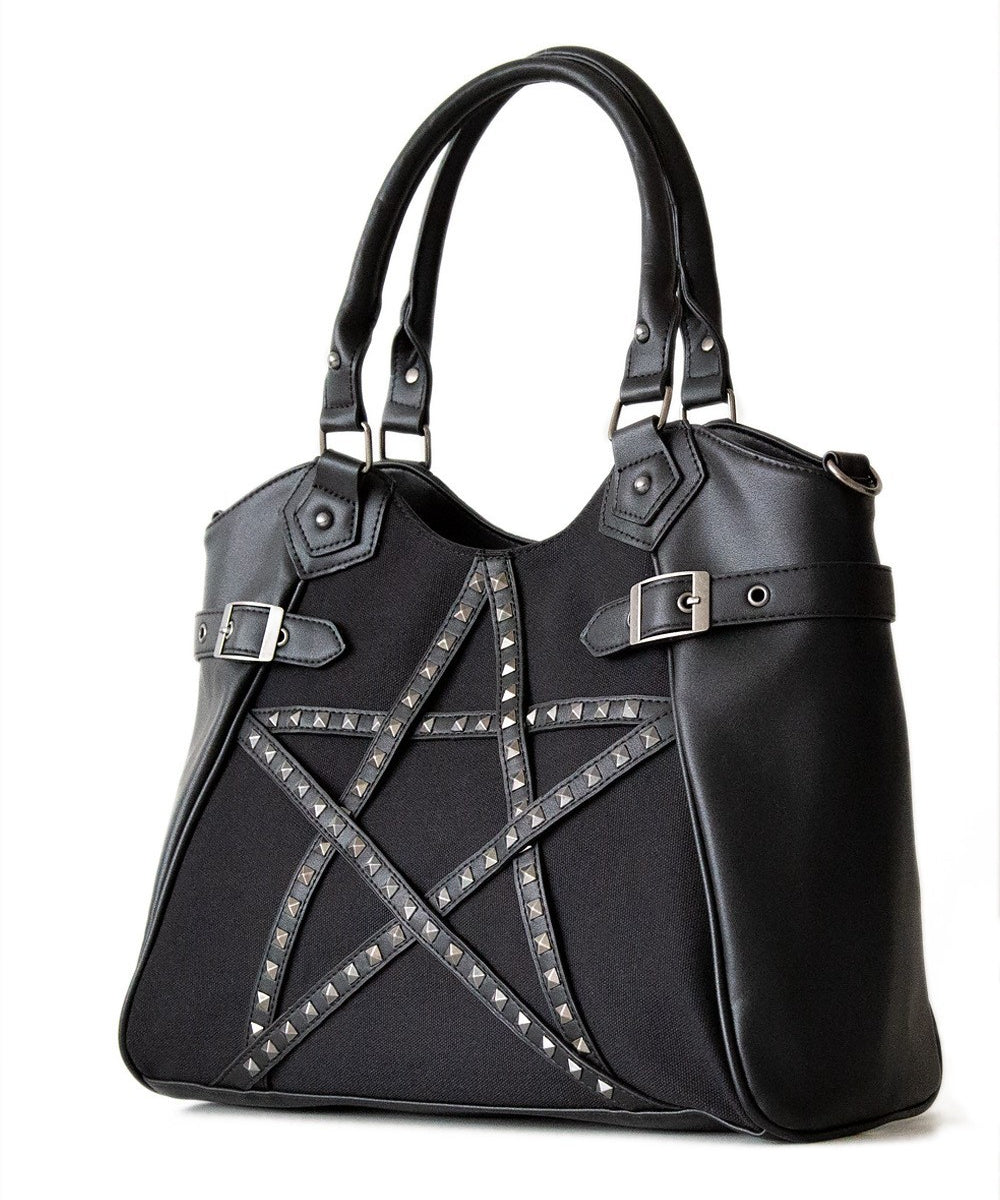 Banned Apparel Calling Of The Eclipse Pentagram Handbag Black Gothic Alternative1