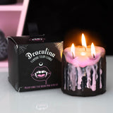 Gothic Occult Small Pink Vampire Tears Pillar Candle0