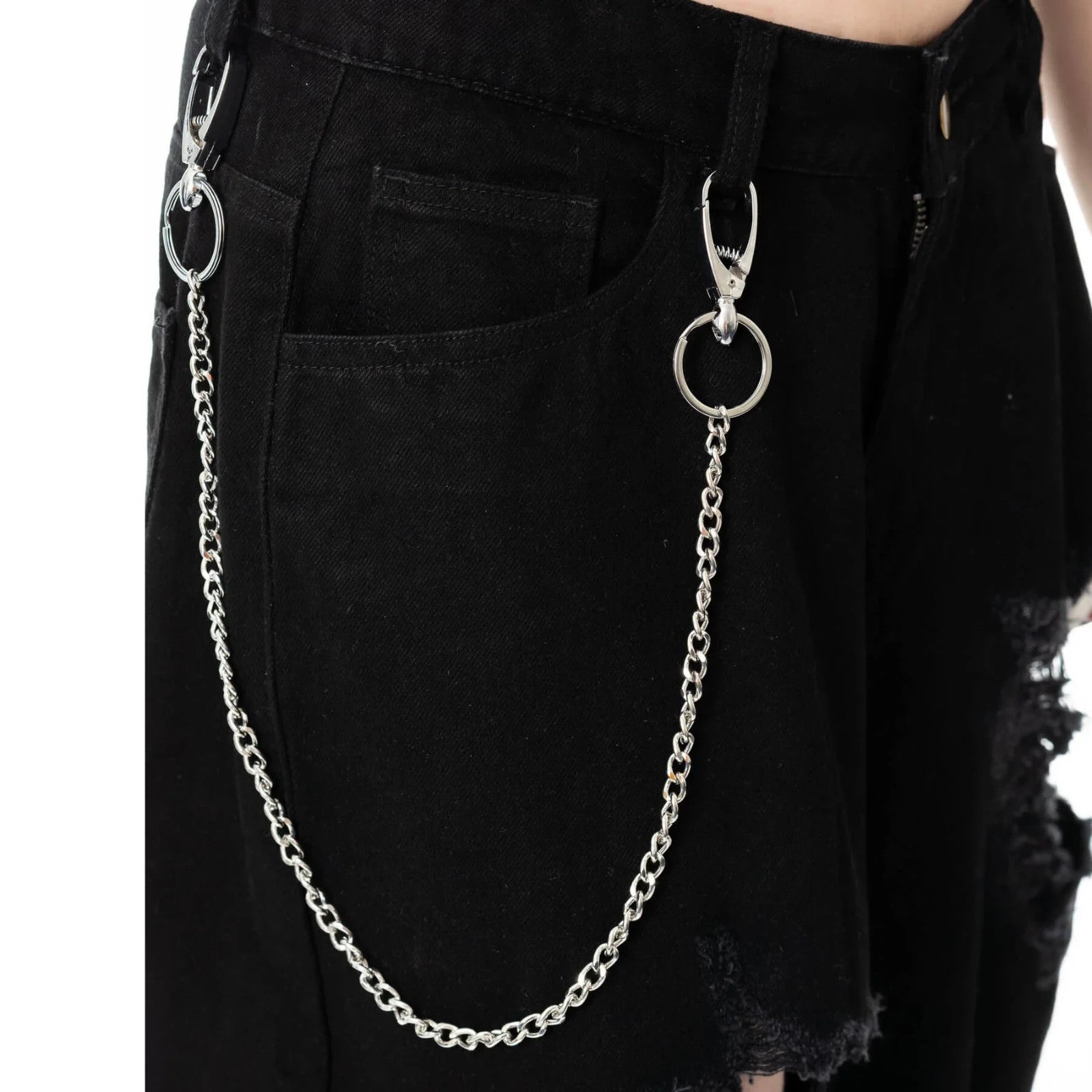 Poizen Industries Ravenblind Alternative Gothic Grunge Occult Emo Trouser Chain0