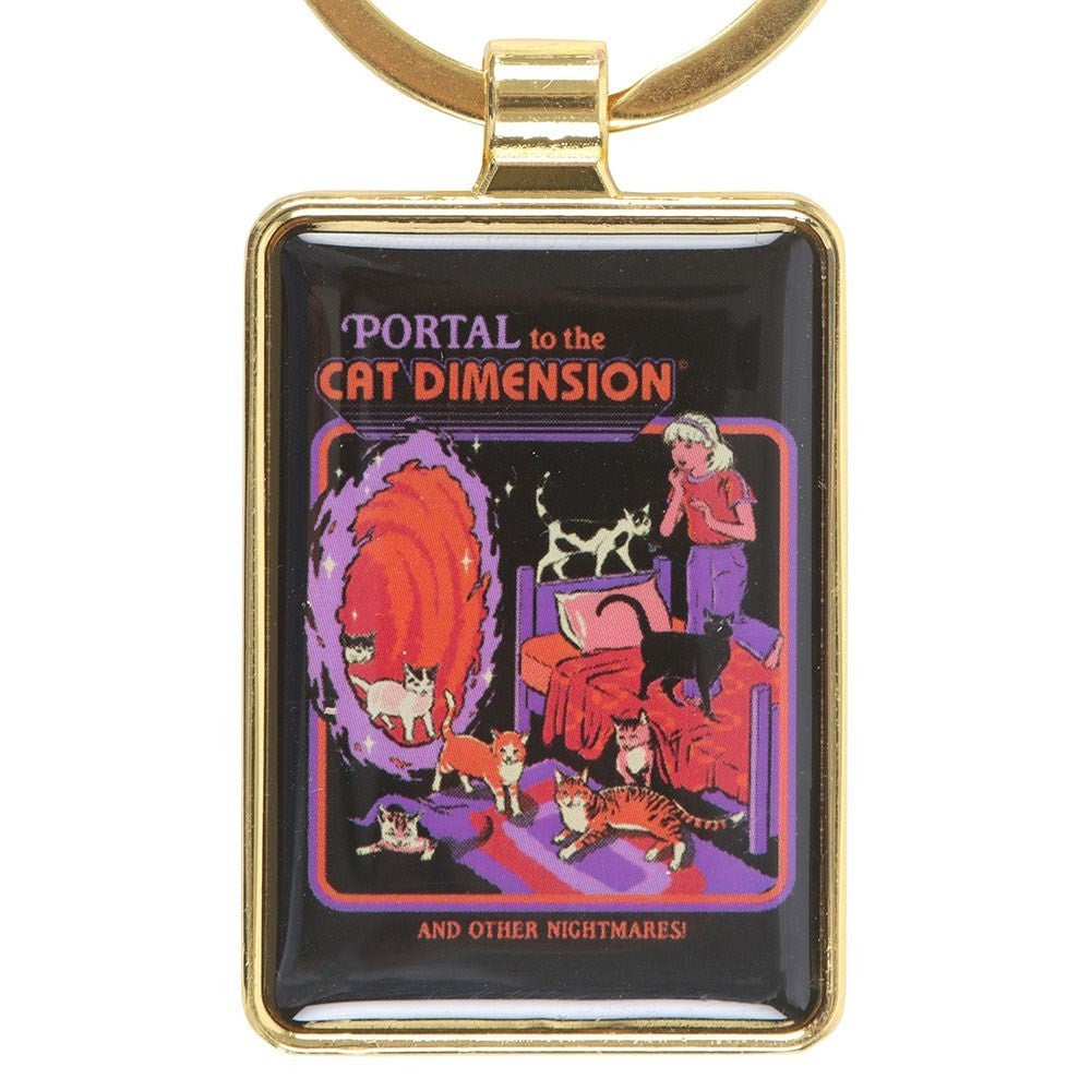 Steven Rhodes The Cat Dimension Occult Emo Punk Alt Art Keyring Chain Accessory3