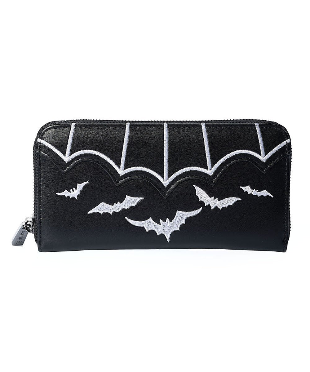 Banned Apparel White Salem Bat Wallet Purse0