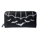 Banned Apparel White Salem Bat Wallet Purse0