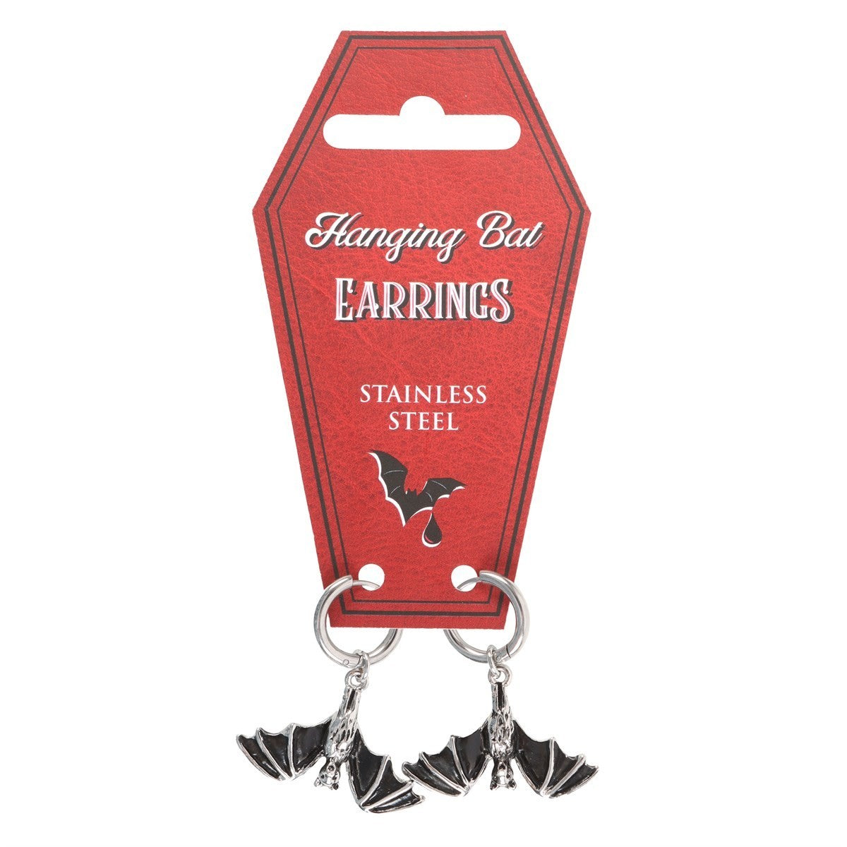 Hanging Bat Earrings Emo Punk Gothic Alternative Spooky1