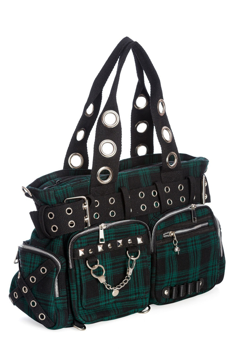 Banned Apparel Green Camdyn Alternative Gothic Punk Rock Grunge Emo Handbag1