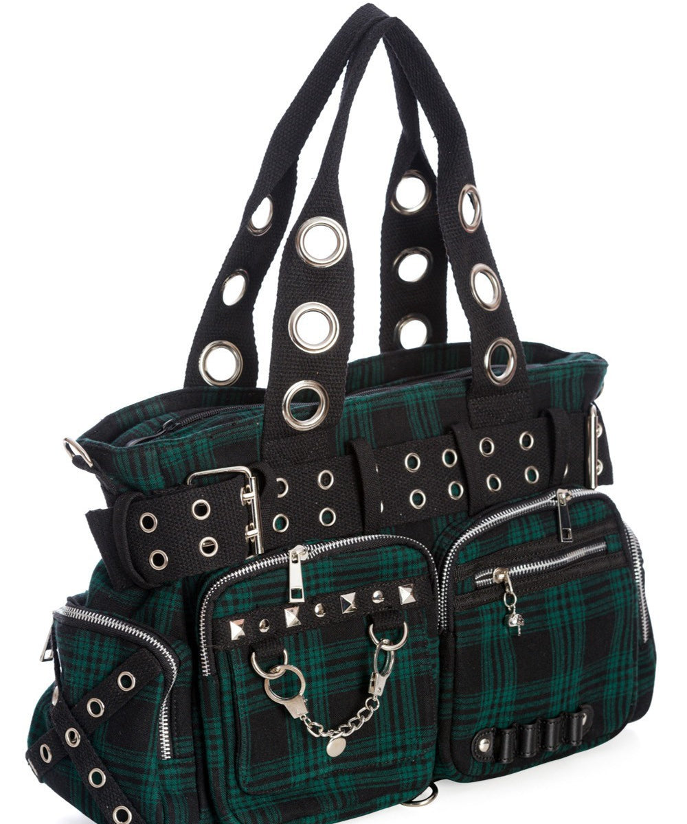 Banned Apparel Green Camdyn Alternative Gothic Punk Rock Grunge Emo Handbag1