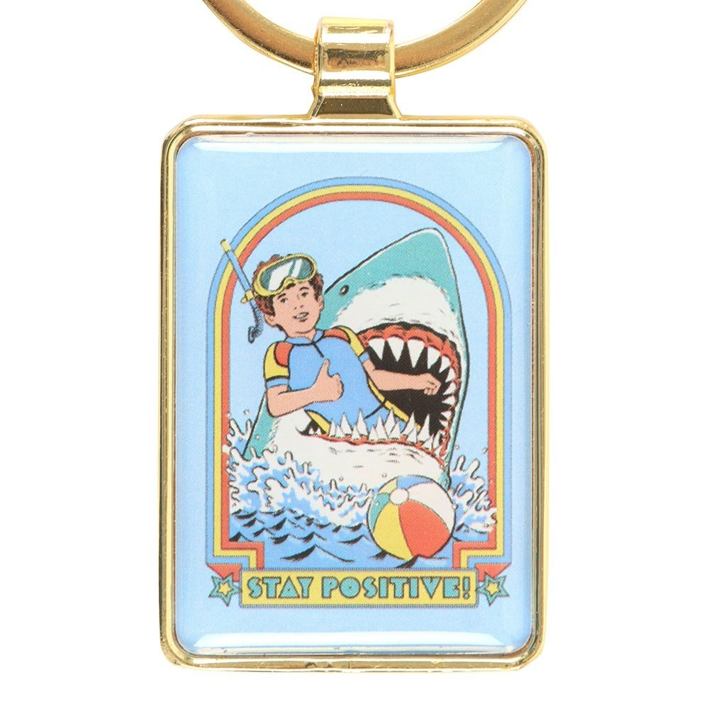 Steven Rhodes Stay Positive Occult Emo Punk Alt Art Keyring Chain Accessory3